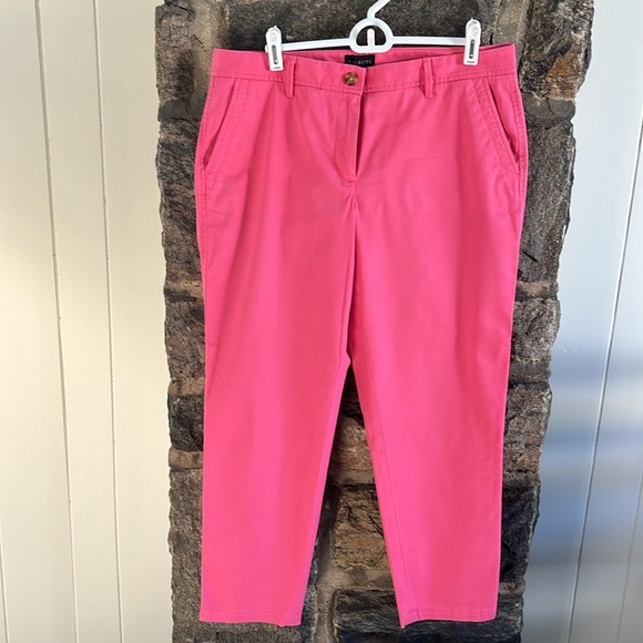 TALBOTS 10P RELAXED CHINO DARK PINK - Picture 2 of 3